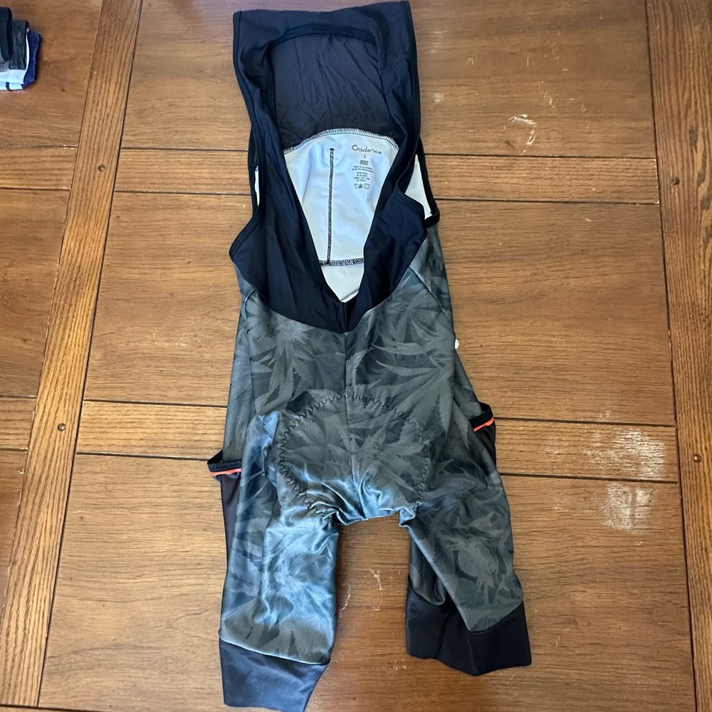 Men’s Large Cadence Collection road cycling bib Made in USA